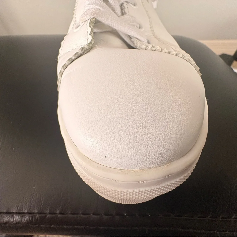 PAIGE‎ White and Rose Gold Leather Platform Sneakers size 11 (run small)